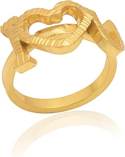 Veracity Jewelry Gold Plated Handmade Gift Rings For Women - Yellow Gold Plated Jewelry For Women - Beautifully Crafted Hammered Handmade Gift Fashion Jewelry For Women - Best Selling Gold Filled Designer Costume Jewelry For Women - VR-542