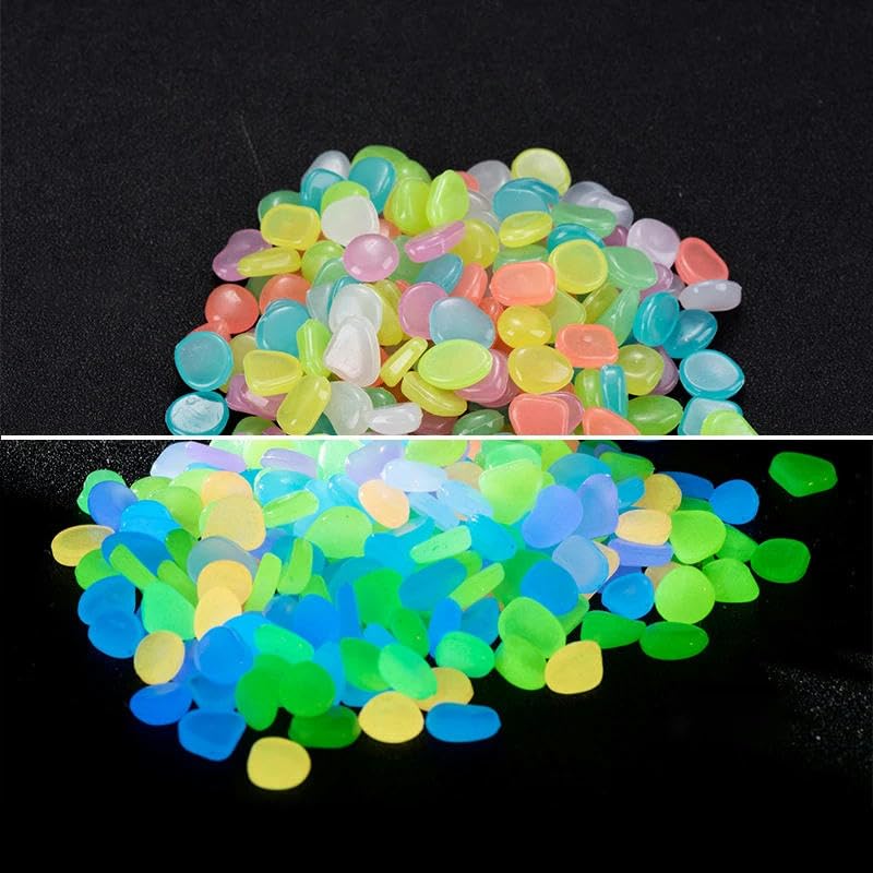 100 Pietre Luminose Per Giardino QEDBOJE - Ciottoli Glow In Dark Per Decorazioni