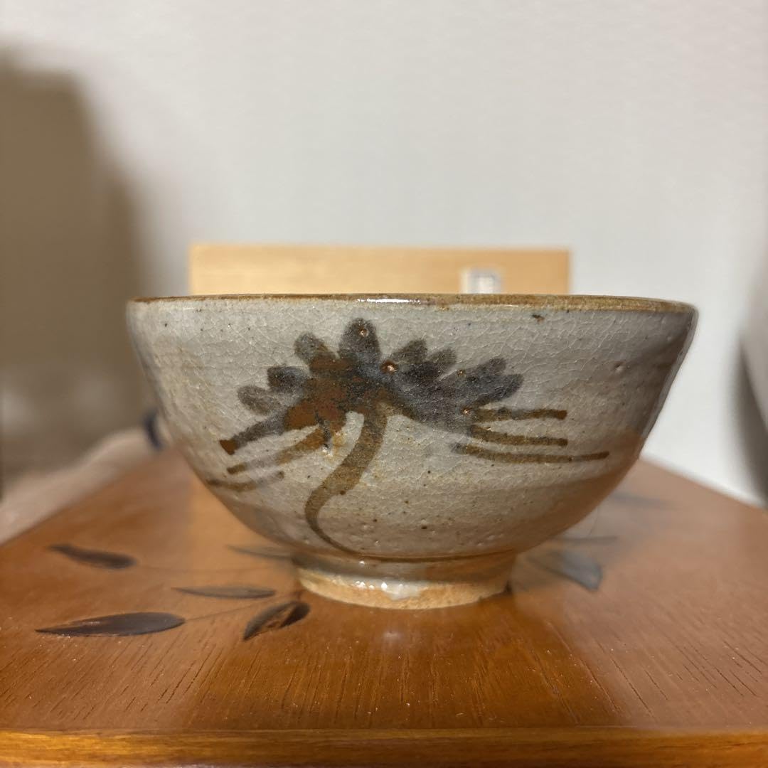 Living National Treasure, Taro Nakazato, the twelfth generation picture Karatsu Matcha bowl, Matcha bowl, Matcha tea, Karatsu ware *Wooden box is not included if shipped overseas