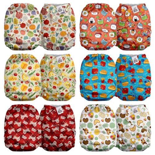 Image of Mama Koala 2.0 Cloth Diapers for Babies, 6 Pack Pocket Shell Only (NO Inserts) - One Size Washable and Reusable Pocket Diapers for Newborns and Toddlers - 26004