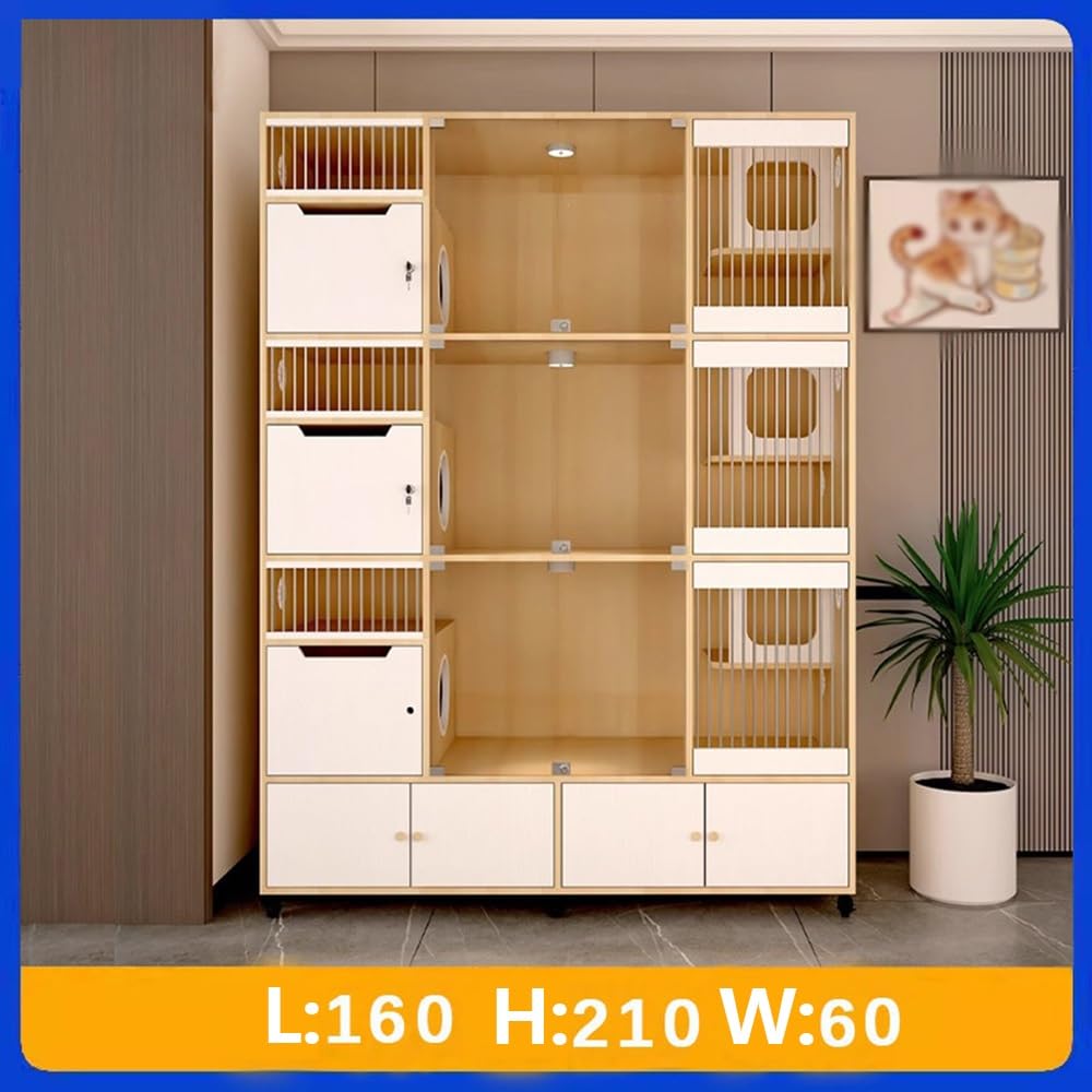 villa per gatti Gabinetto for gatti in legno for Negozio di animali Gabbia for Per interni(Piccolo)