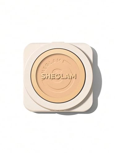SHEGLAM SKin-Focus - Base de maquillaje en polvo de cobertura completa con control de aceite, ligero, polvo prensado para la cara, color nude