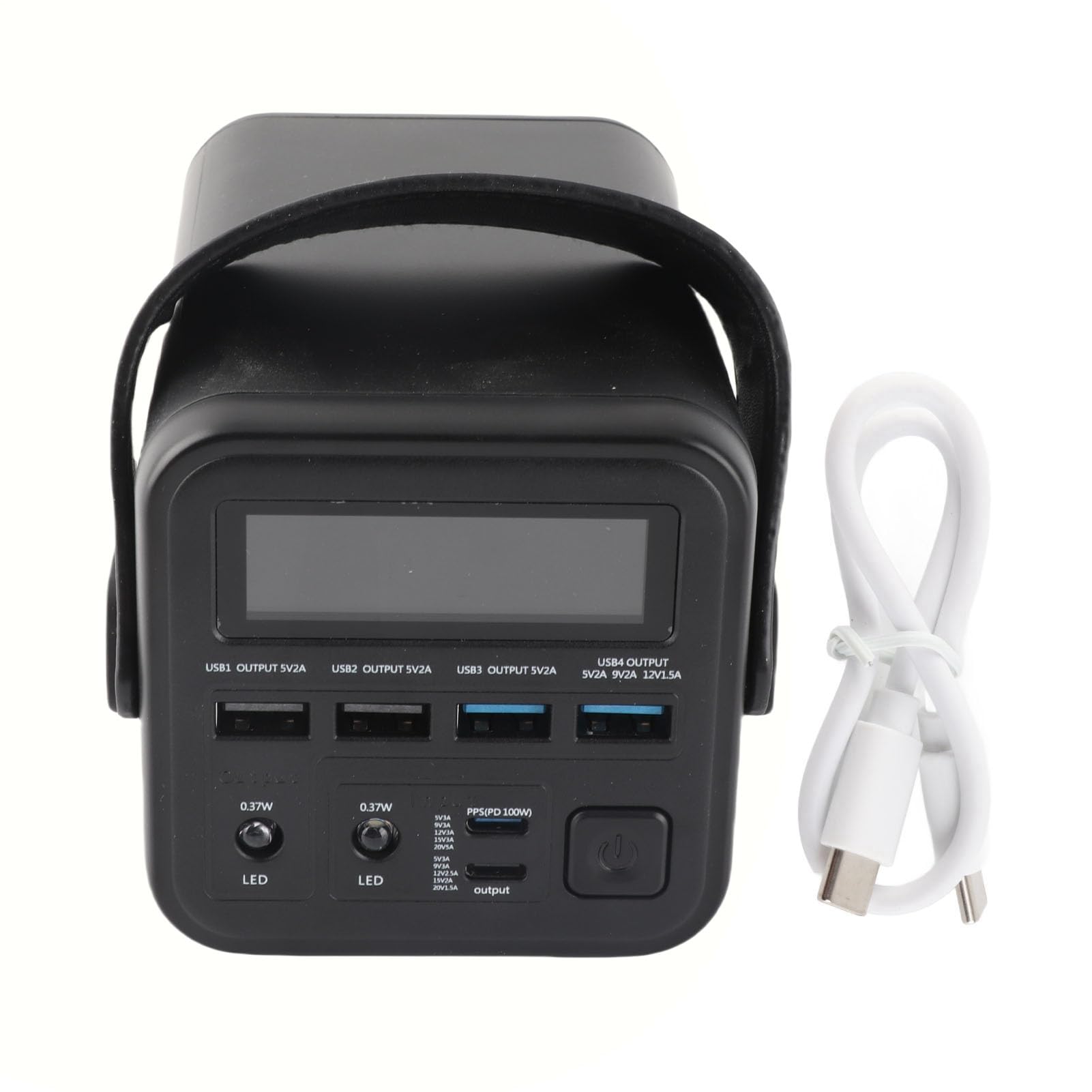 Station de Charge Mobile 100W 60000mAh, Batterie Externe, Stockage d'énergie, Alimentation d'urgence pour Les activités de Plein air
