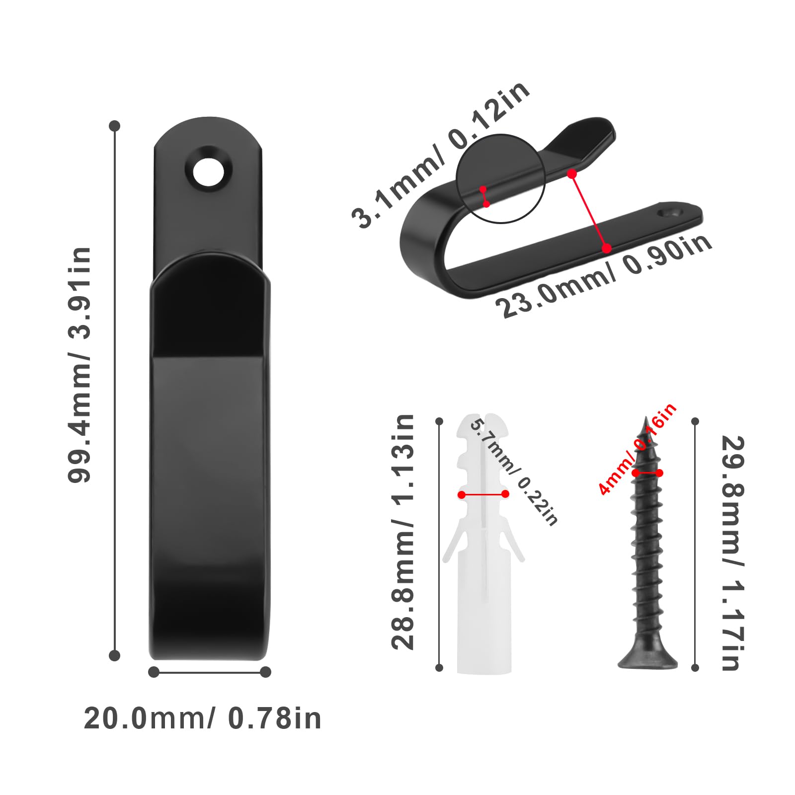 Soporte de Pared para Snowboard, Estante de Exhibición para Esquís, Tablas de Snowboard, Longboards y Patinetas, 4 Piezas