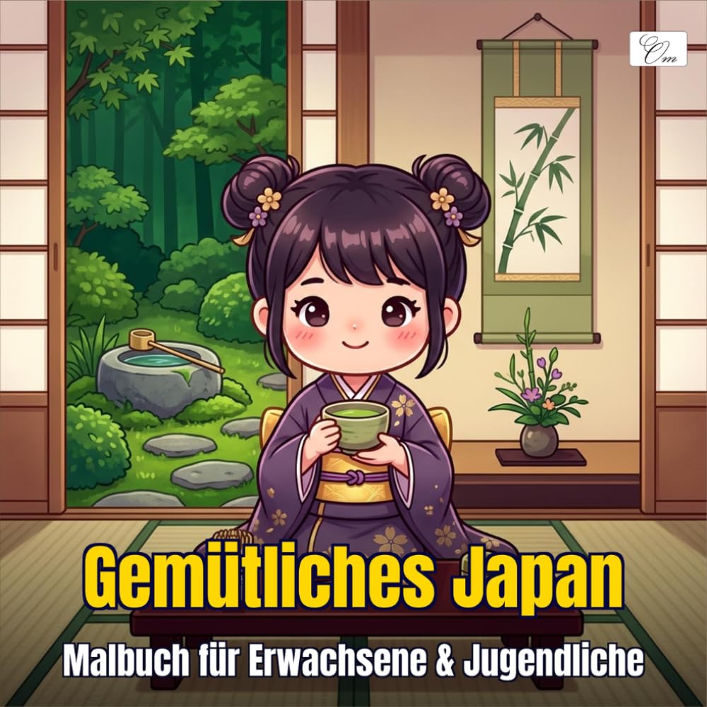 Cozy Japan — Gemütliches Japan: Malbuch für Erwachsene und Jugendliche mit niedlichen Kawaii-Charakteren und japanischen Szenen: Kimono, Zen-Gärten und Kirschblüten — Achtsamkeit durch kreatives Malen