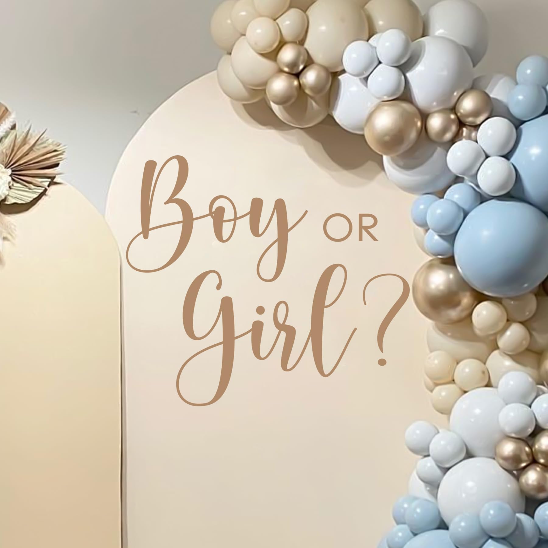 Boy or Girl Gender Reveal Decal - He or She Sign, Boy or Girl Baby Gender Party Theme Decorations, Baby Gender Sign, Gender Reveal Backdrop, Backdrop