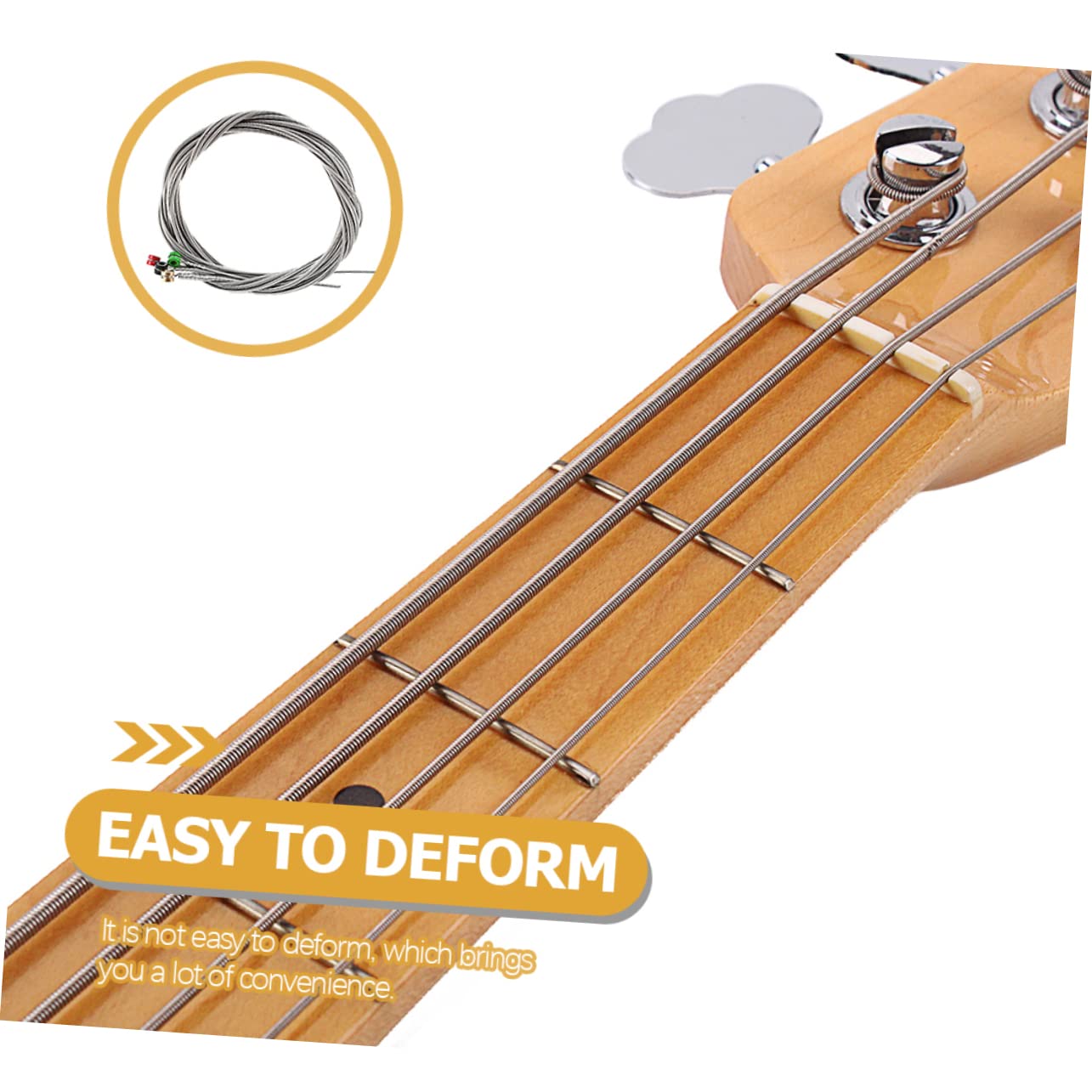 4sätze Bass Saiten Aus Robustem Edelstahl Hochwertige Bass Saiten Für Langlebigen Einsatz Präzise Verarbeitung Für Optimale Klangqualität Für Musiker Und