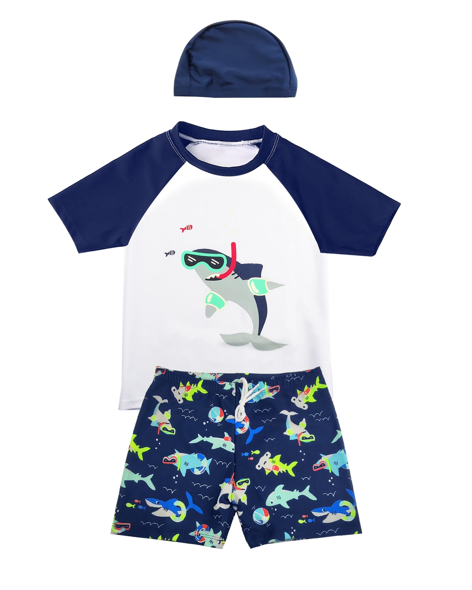 SWAUSWAUK Bañador Niño 2 a 10 Años - Anti UV Camiseta Baño Niños y Shorts de Baño Niños Protección UV UPF 50+
