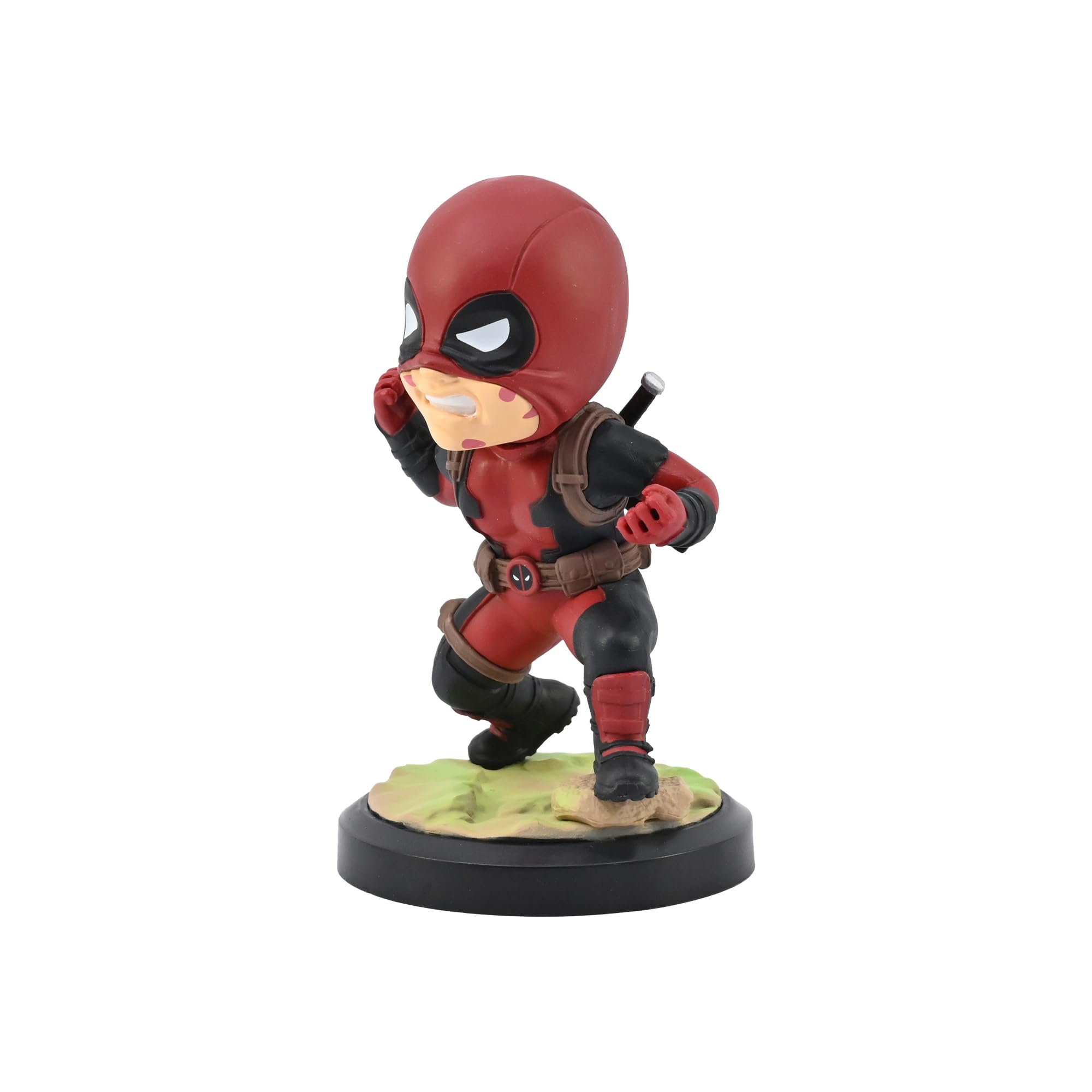 YuMe Deadpool Imitating Someone, 4.2" Mini Figure Collectible in Hero Window Box, Red, 9 cm - Image 3