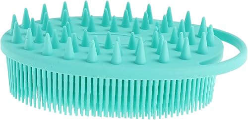 Silicone Bath Brush with Hook 2-Sided Shower Scrubber for Boys and Girls Soft Body Massage Tool for Bathing for Sensory Training and Bath Time