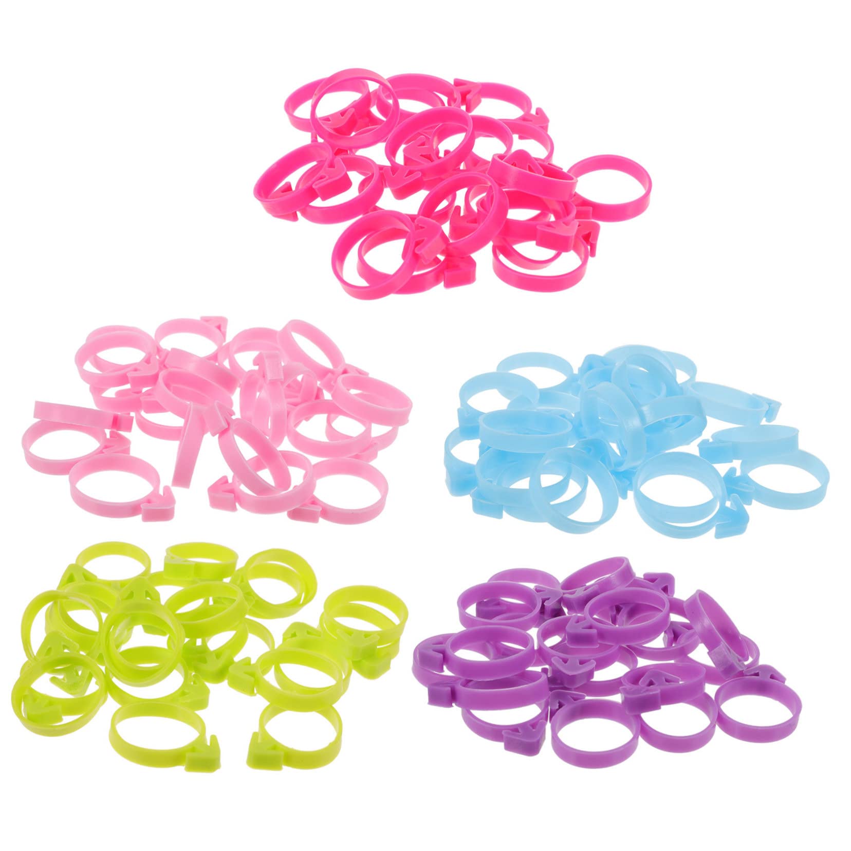 Alipis 400 Piezas Anillo de fijación de Manga pastelera Clips para Manga pastelera Bolsas de tuberías Atar Pinzas para Bolsas de glaseado de Magdalenas Pinzas para Bolsos