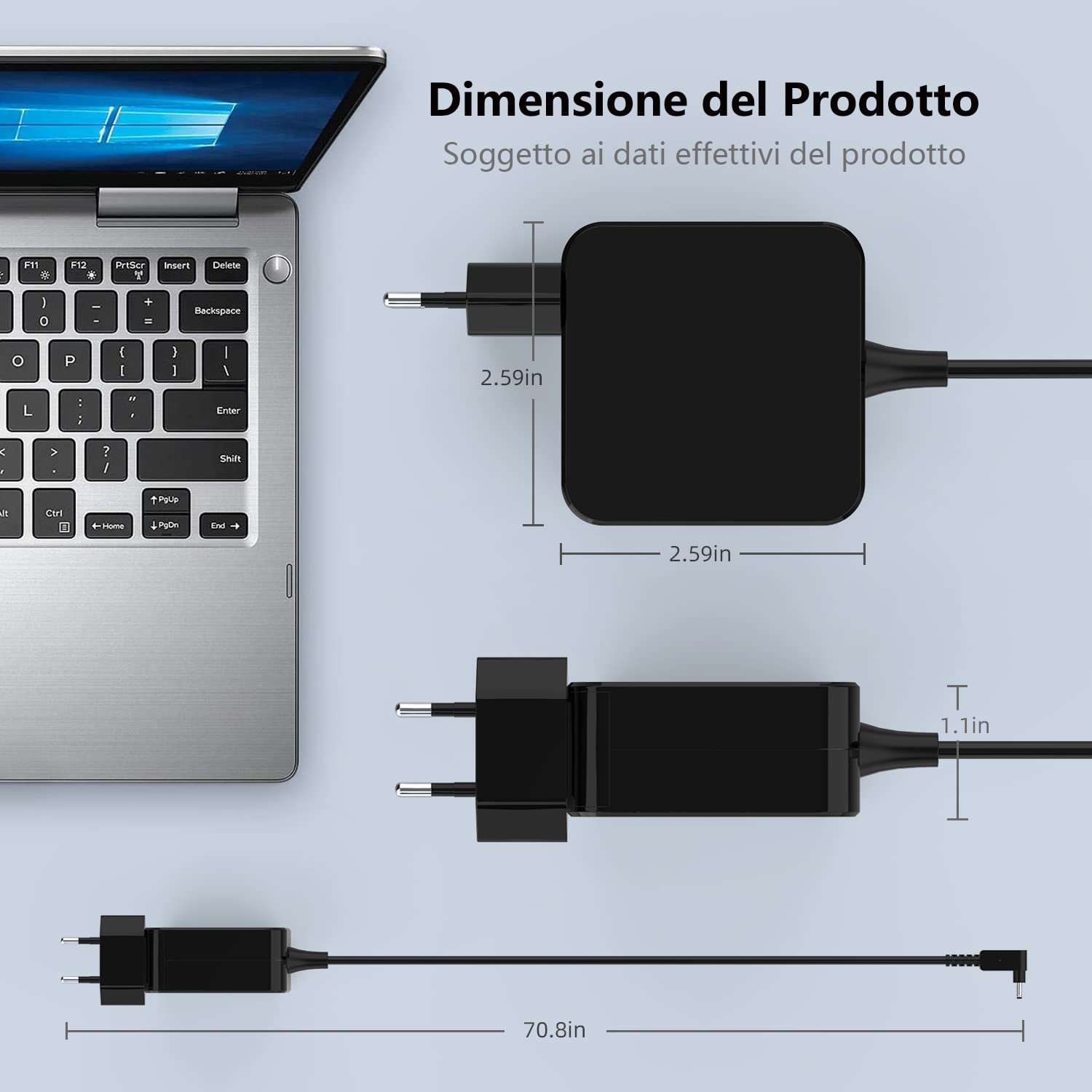 45W Caricatore Acer 19V 2.37A Alimentatore per Acer Swift 3 1 5 SF314-52 SF314-51 SF114-32 SF114-31 SF113-31 A13-045N2A Chromebook 11 13 14 C720 C740 Spin 1 3 5 Caricabatterie Adattatore 3.0 * 1.1mm