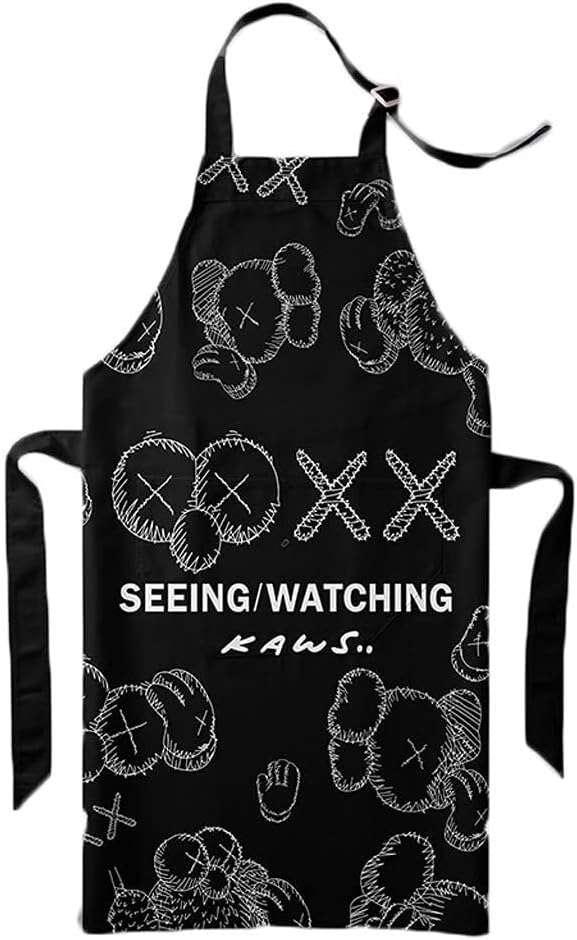 Chef Aprons for Men Women with ，Kitchen Bib Aprons American Retro Apron, Cotton and Linen Fabric Apron, Kitchen Housework Cleaning Sleeveless Apron Unisex Pinafore