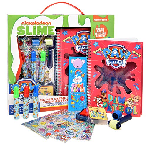 Gift Boutique Paw Patrol Drawing Diary Journal Activity Set, Slime Art Sketch Book with Bookmark, Stickers, Markers, and Stamp for Boys and Kids