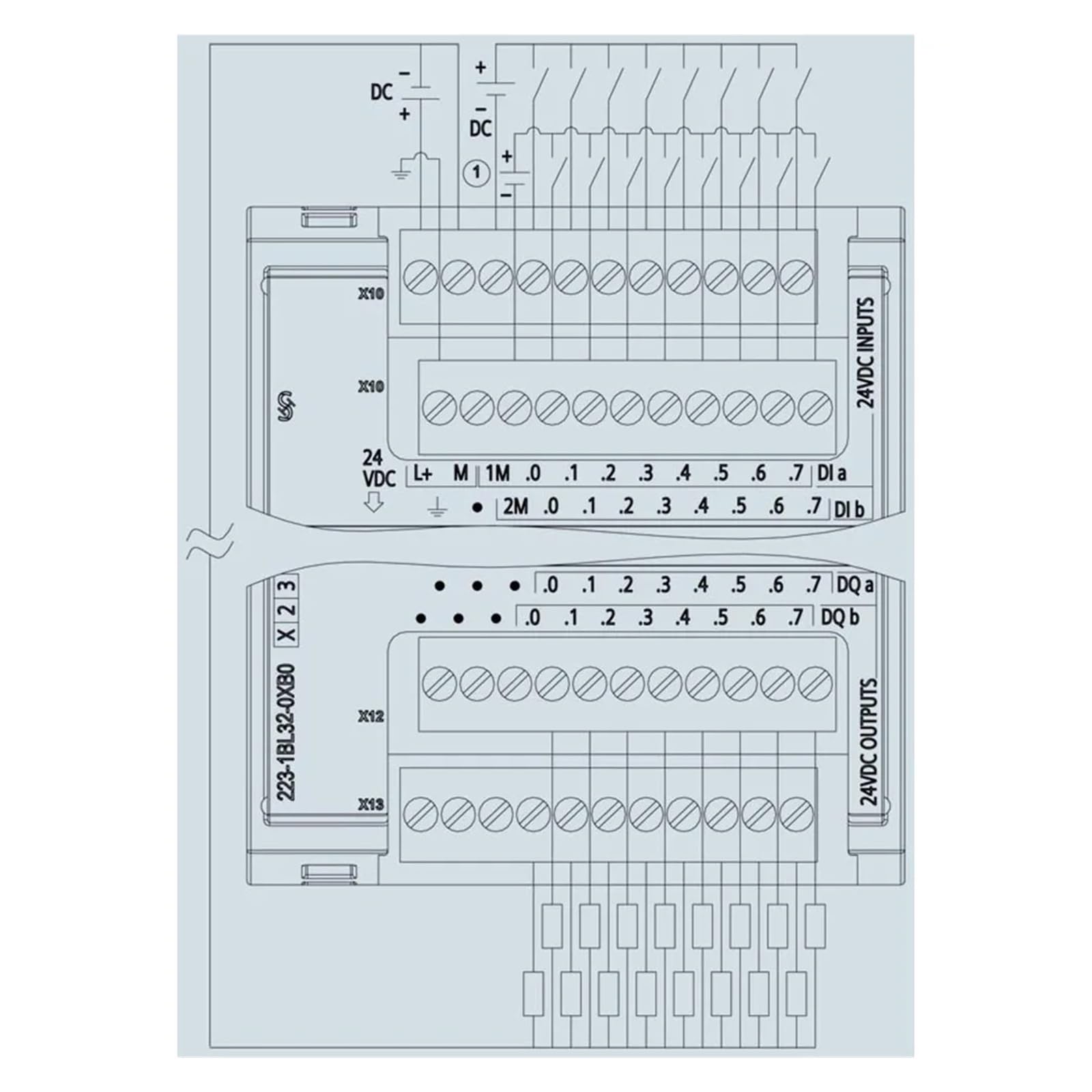 Industrielles SPS-Digitalmodul 16DI24V Drain/Source 6ES7223-1BL32-0XB0 Transistor-Erweiterungseinheit Automatisierungssteuerungsschnittstelle