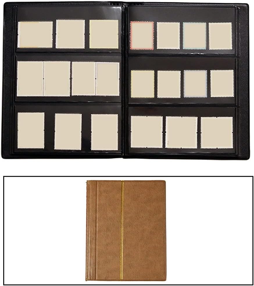 Plastic Stamp Album 10 Sheet (20 Page) Stamp Collecting Storage Pages Stamps Book Protective Holder Stamp Album (Color : B, Size : One Size) (D One Size)
