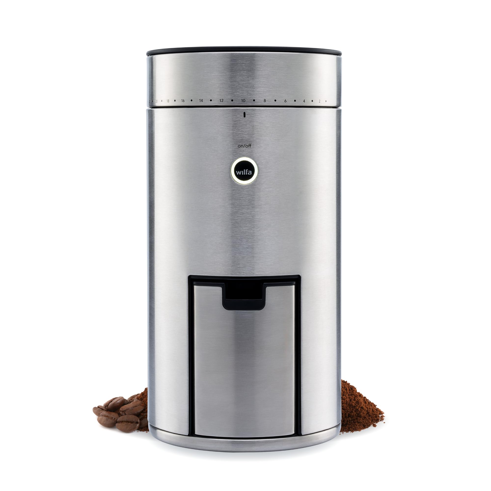 Wilfa Uniform Coffee Grinder - Electric Burr Coffee Grinder Machine - Auto Switch-Off - 41 Settings, Coarse to Real Espresso Powder, 58mm Flat Burr