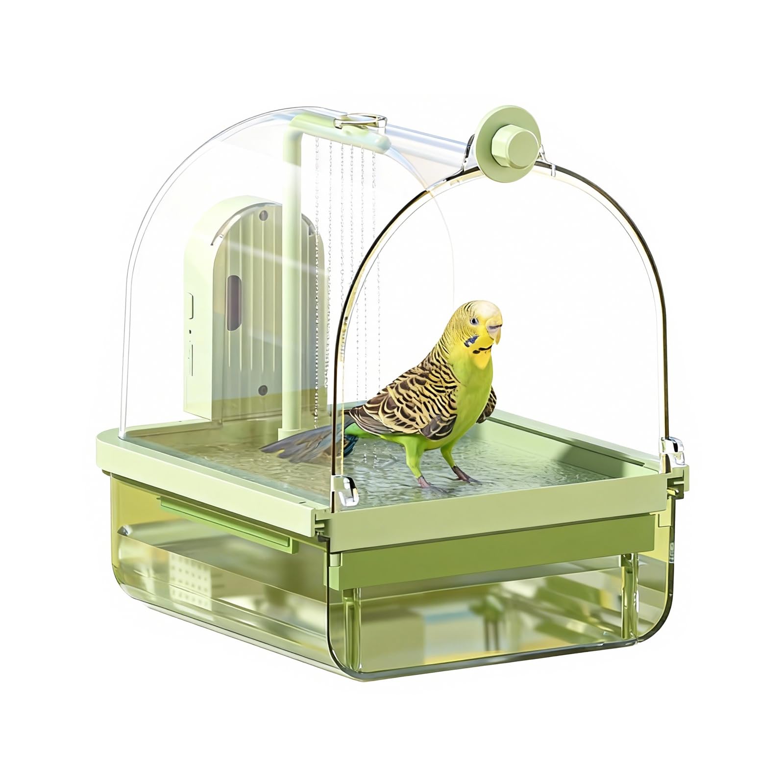 Baño para Pájaros, Colgable para Bañera de Pájaros Ducha Accesorio de Jaula para Pájaros con Ganchos Baño Automático para Pájaros para Pájaros Pequeños Pinzón Canario