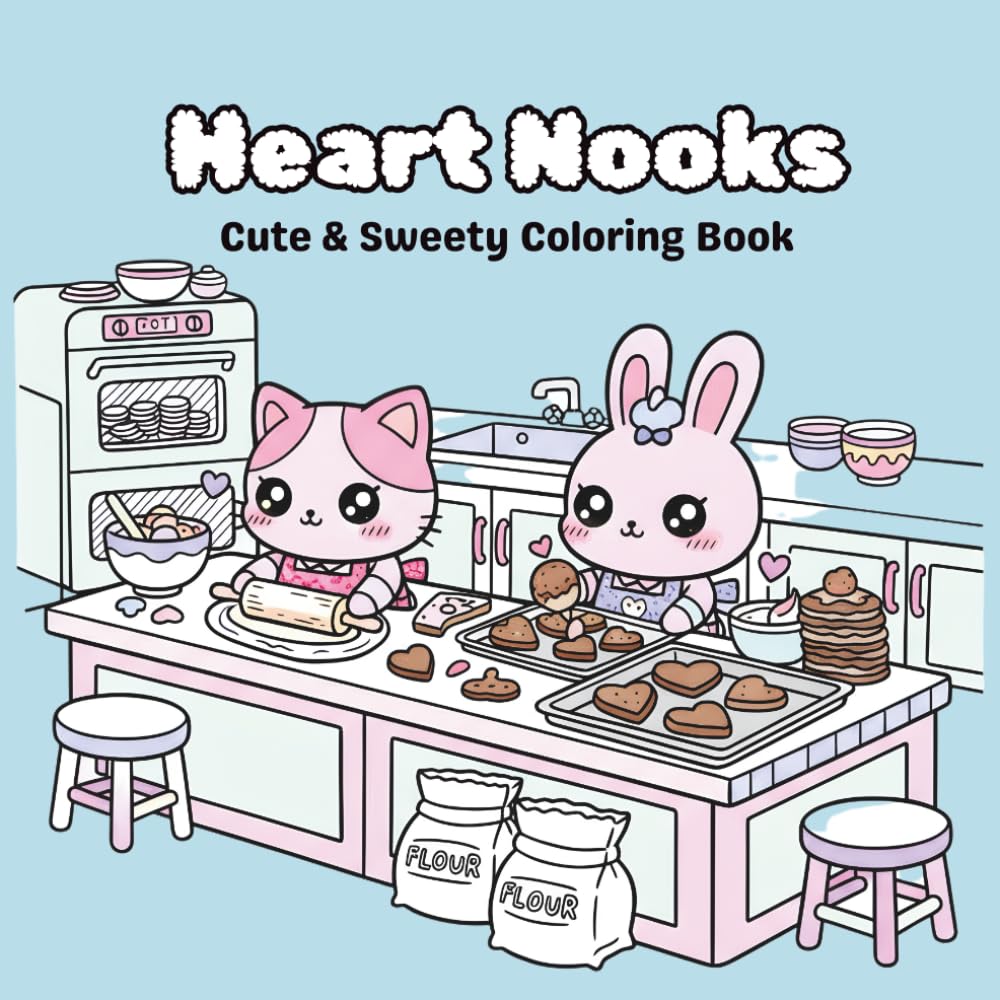 Heart Nooks: Cute & Sweety Coloring Book