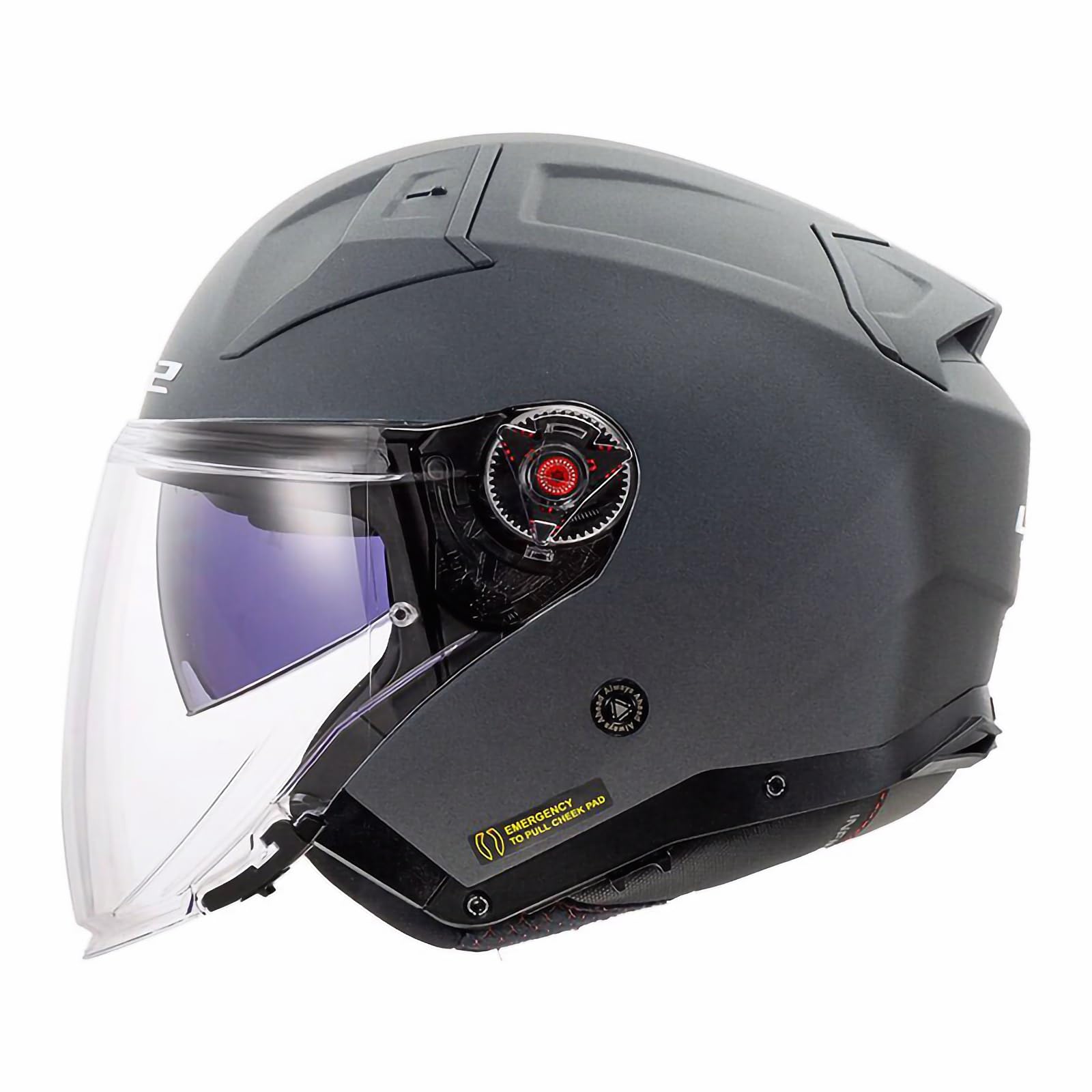 LS2 OF603 Infinity II Concrete Kask odrzutowy, grafitowy, L (59/60)