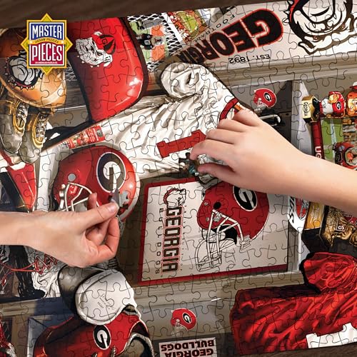 Image of MasterPieces Game Day 500 Piece Jigsaw Puzzle for Adults - NCAA Georgia Bulldogs Locker Room - 15 inchx21 inch