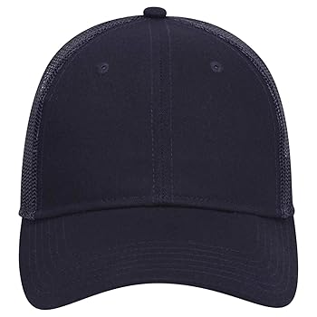 Otto Caps Six Panel Low Profile Mesh Back Trucker Hat Cotton