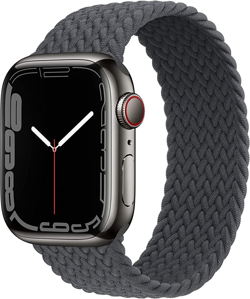 Dado Braided Solo Loop Nylon Strap for Apple Watch, Elastic Bracelet for Series Ultra 2 | 9 | 8 Ultra | 8 | 7 | 6 | 5 | 4 | 3 | SE with metal connectors