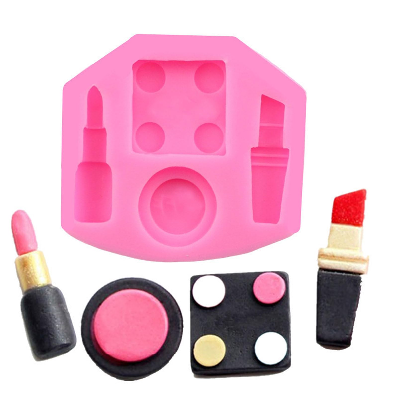 Silicone Molds Lipstick And Makeup Tools Shape Fondant Cake Mold Clay Chocolate Lipstick Tools Cosmetic Cake Decorating Chocolate