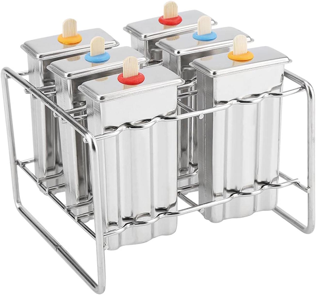 Set of 4 Stackable Ice Lolly Moulds Prepare easy Ice Lolly recipes with these ice cream moulds! | LÉKUÉ