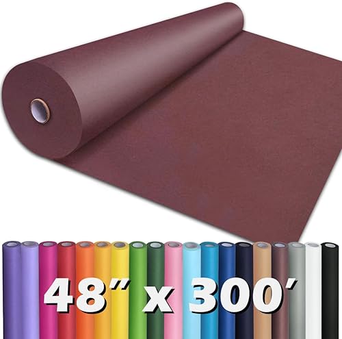 Vista 86 de PerkHomy - Rollo de papel kraft marrón de 17.5 x 1.200 pulgadas (100 pies) para envoltura de regalos, tablón de anuncios, manualidades, ramo