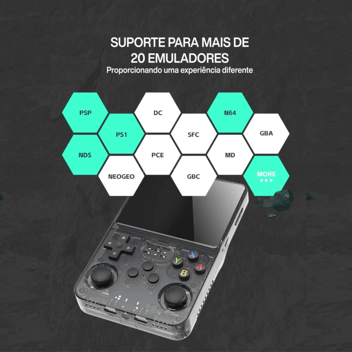 Mini Game Video Game Console de bolso para jogos RG36S, cartão TF de 64 GB  integrado, tela IPS de 3,5 polegadas, sistema Linux retrô, suporte a mais  de 5400 jogos clássicos, gamepad