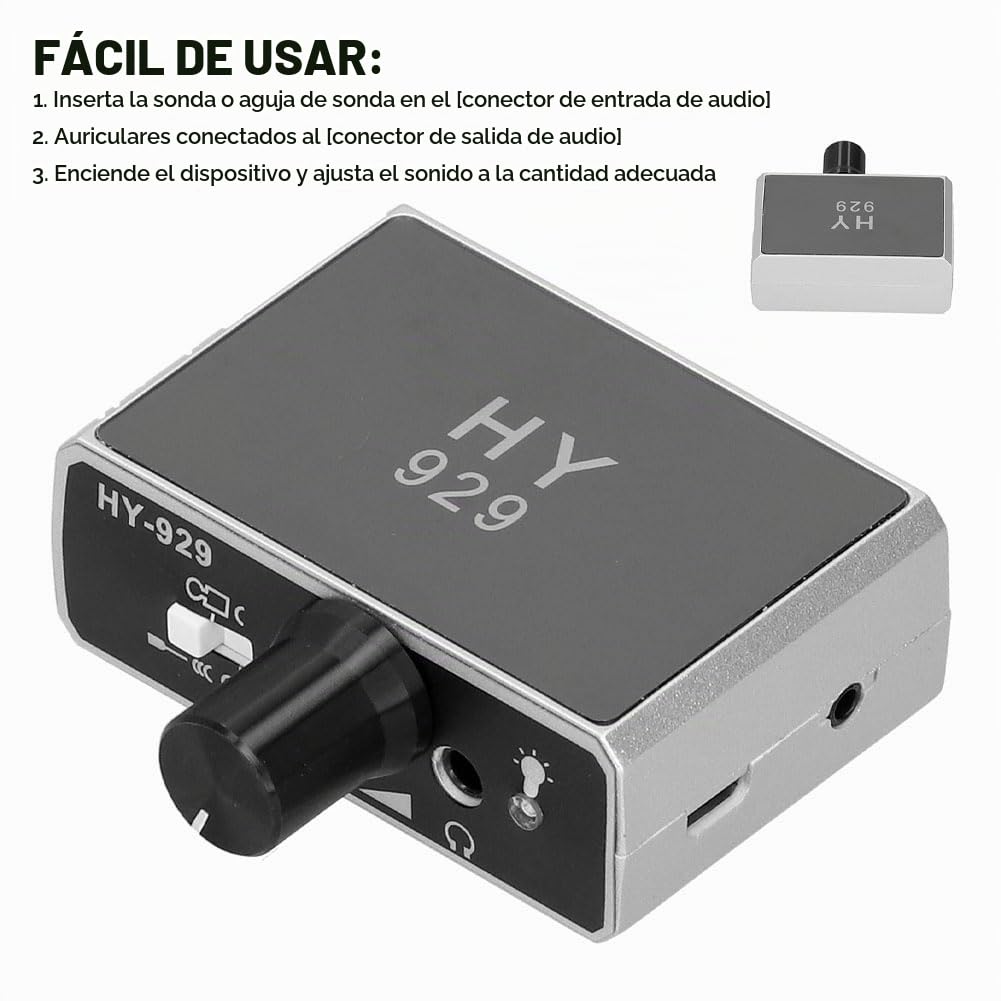 Tissting Detector de Fugas de Agua, Detector de Tuberías Subterráneas con Batería de Litio Recargable, Doble Sonda, Relación de Transmisión 5.1:1 para Construcción y Mantenimiento