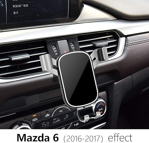 Miniatura 2 de LUNQIN - Soporte para teléfono de coche para Mazda 6 2016 2017 Sport Touring Grand Mazda-6 Auto Interior Accesorios Mejor Teléfonos Celulares