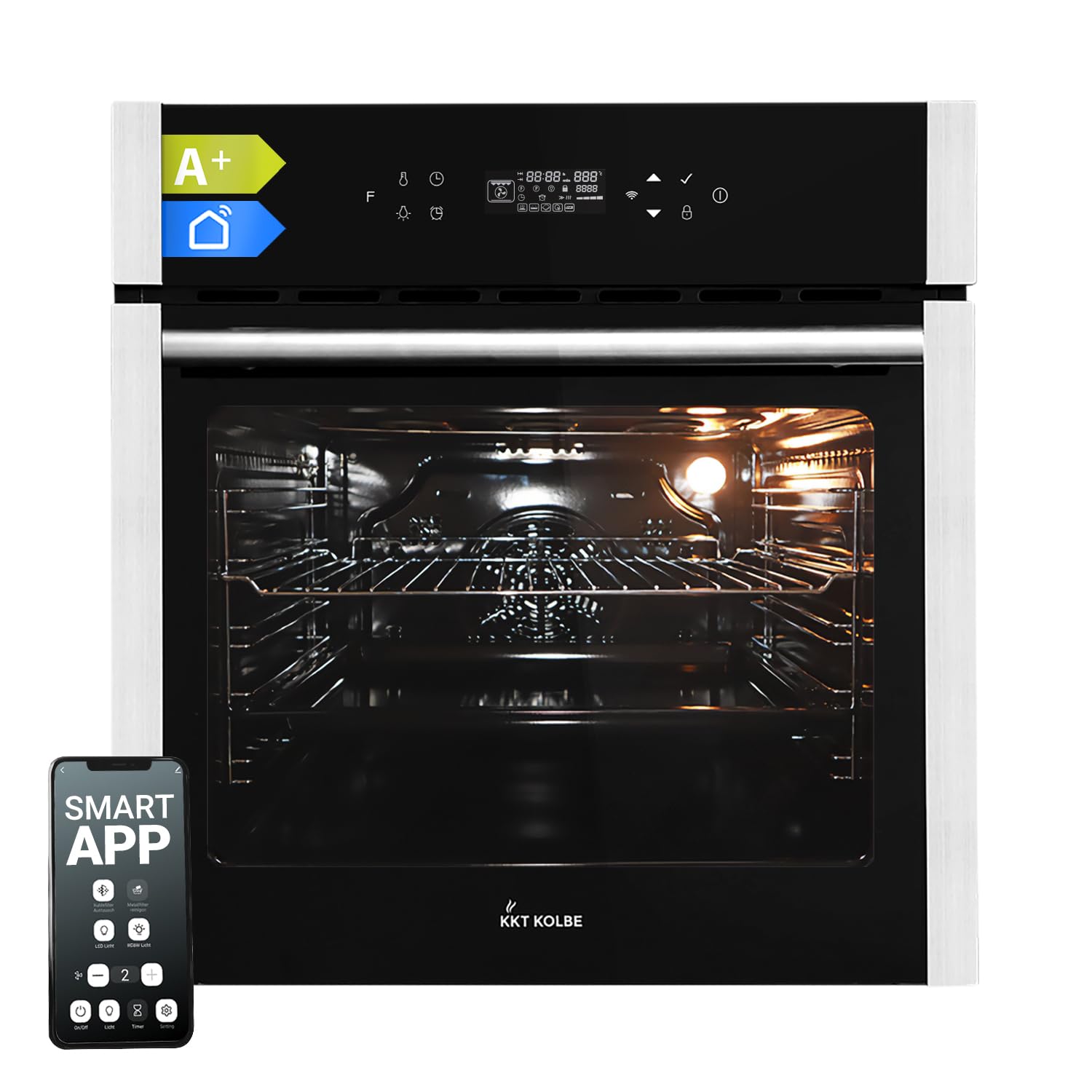 Autarkes Herdset 60cm Einbaubackofen EB8313HC Induktionskochfeld IH85901FZ Pizzafunktion Grill Umluft Heißluft