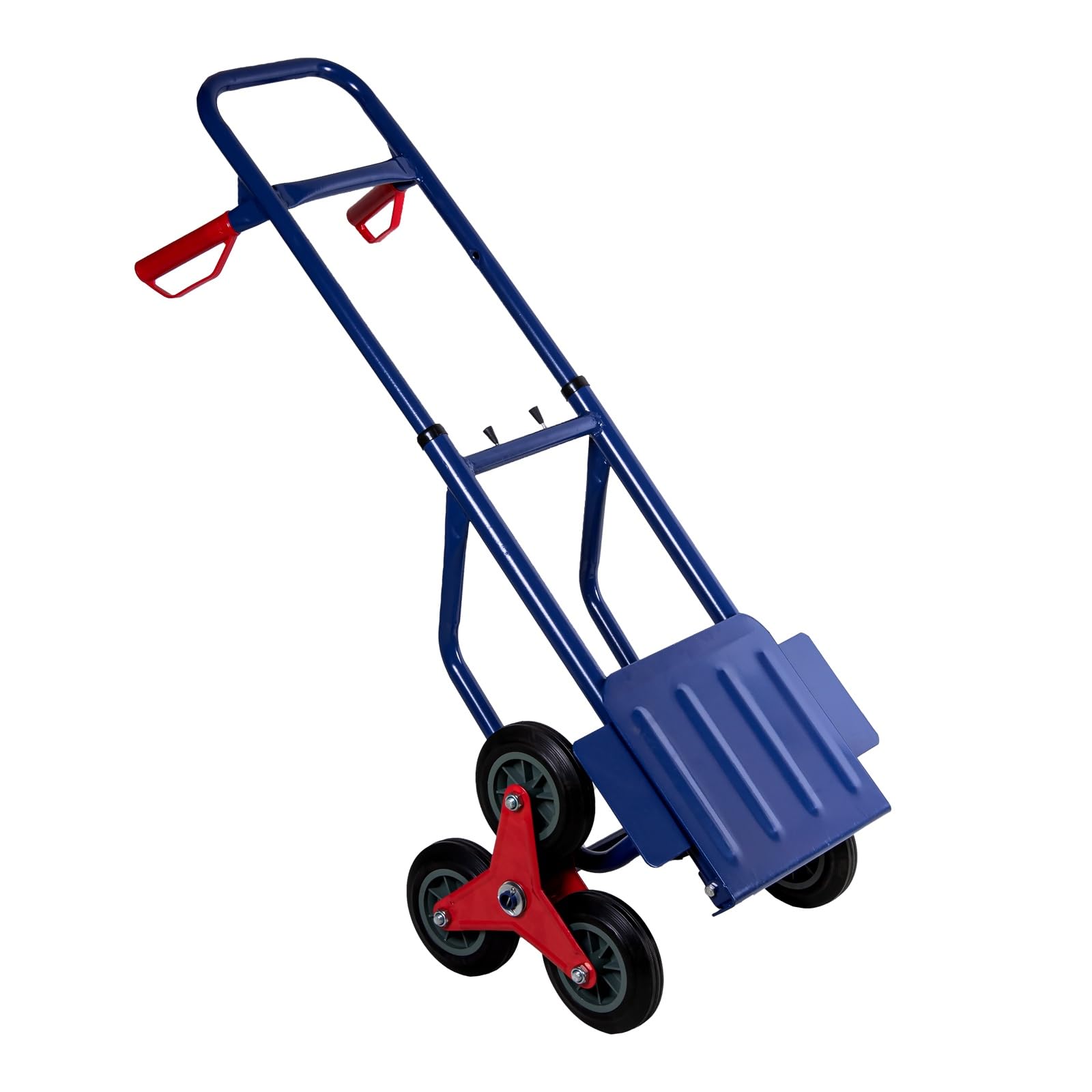 Carrello per scale fino a 150 kg, pieghevole, 3 volte, in gomma dura, telaio tubolare in acciaio