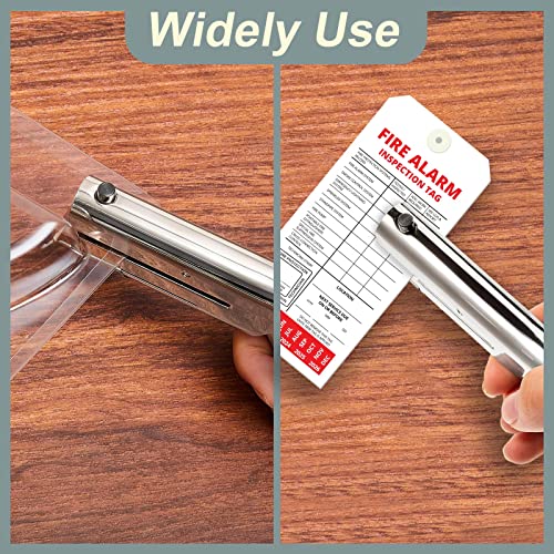 Image of Chumia 1 Pcs Heavy Duty Hole Punch 2 inch Long Reach 1 /8 Inch Paper Single One Hole Puncher Deep Throat Reduced Effort Hand Held Alloy Punch for ID PVC Cards 5 Inch Tall 25 Sheet Capacity
