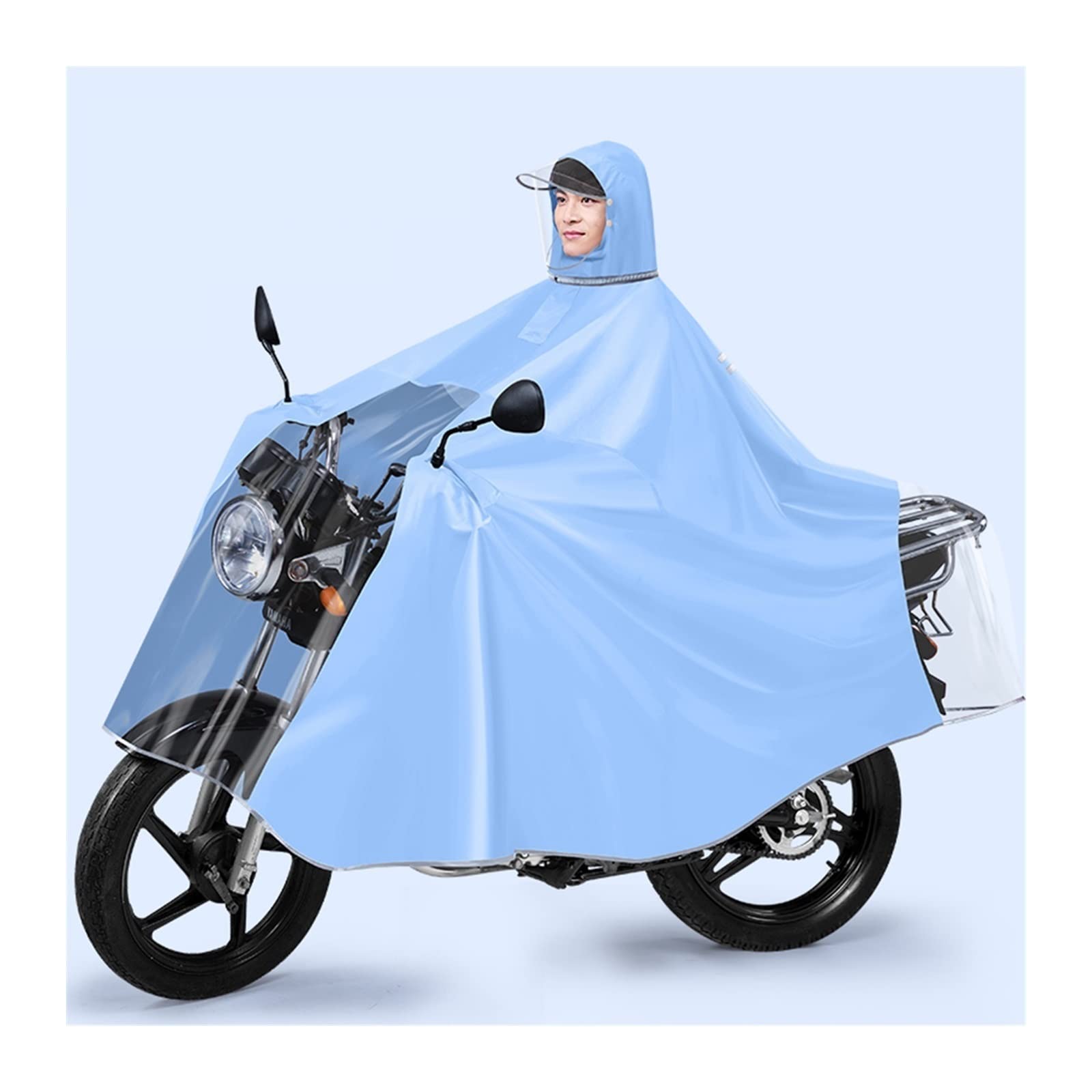Dqzrtueca Blue Rain Poncho For Cycling Bike Ebike Motorcycle Mobility Scooter Multicolor Multiple Sizes(,5Xl)