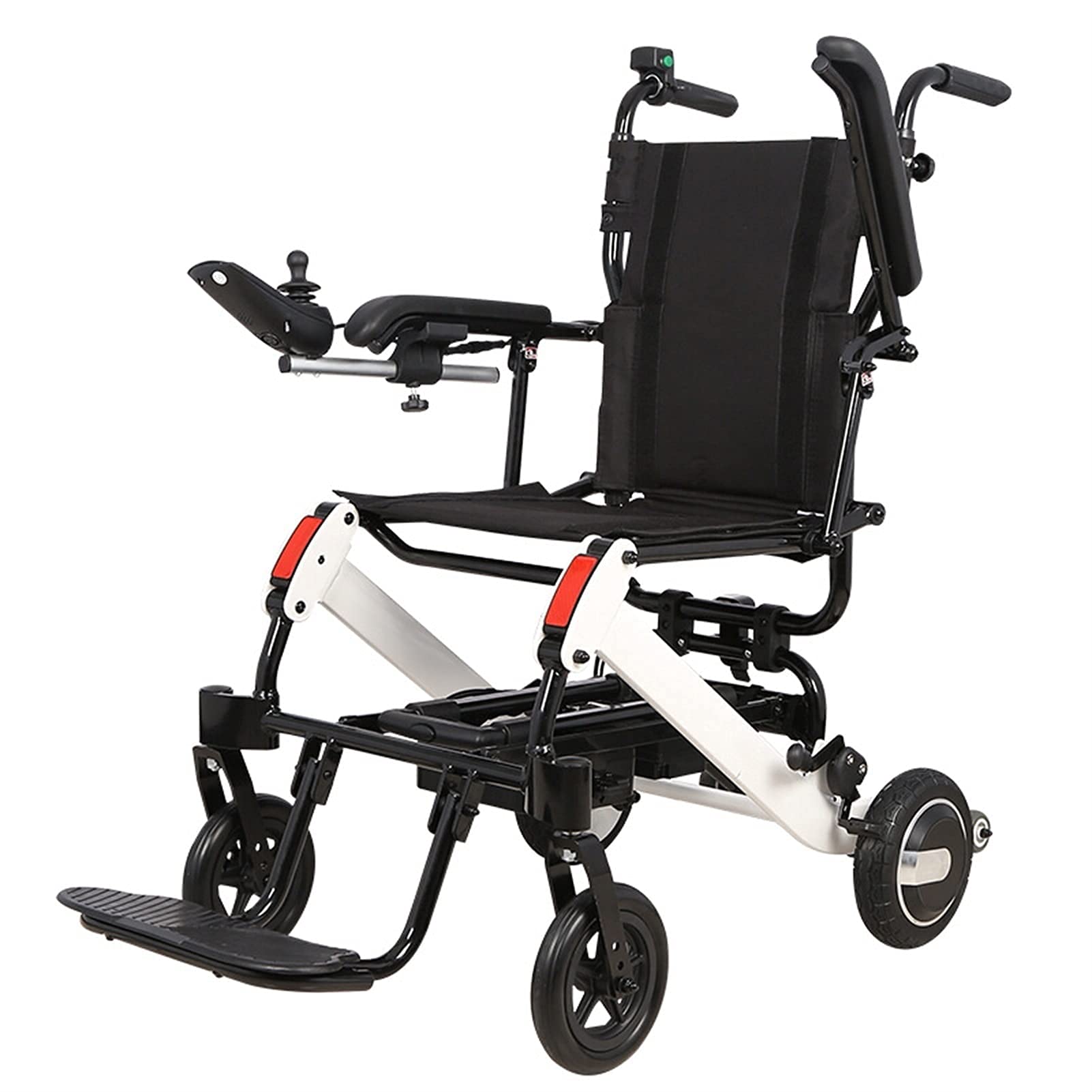 Sedia a rotelle elettrica per Adulti compatta e Leggera, Doppio Motore da 250 W, Batteria al Litio ad Alta Potenza, Telaio in Lega di Alluminio ad Alte Prestazioni.