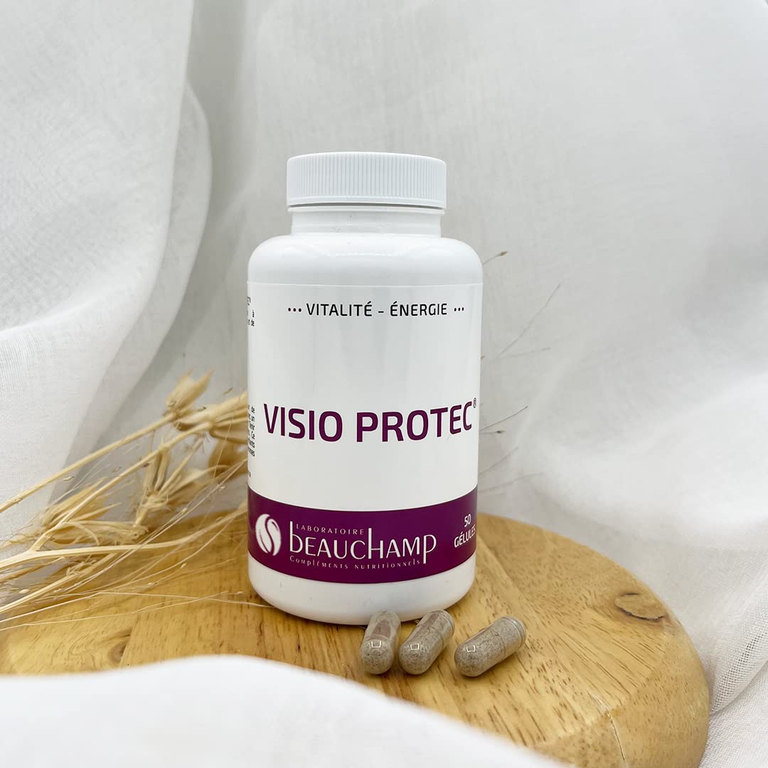 Complément alimentaire VISIO PROTEC - 60 gélules - Pour les yeux et la vision - Myrtille, Lutéine, Zéaxanthine, vitamines et minéraux - Développé en France