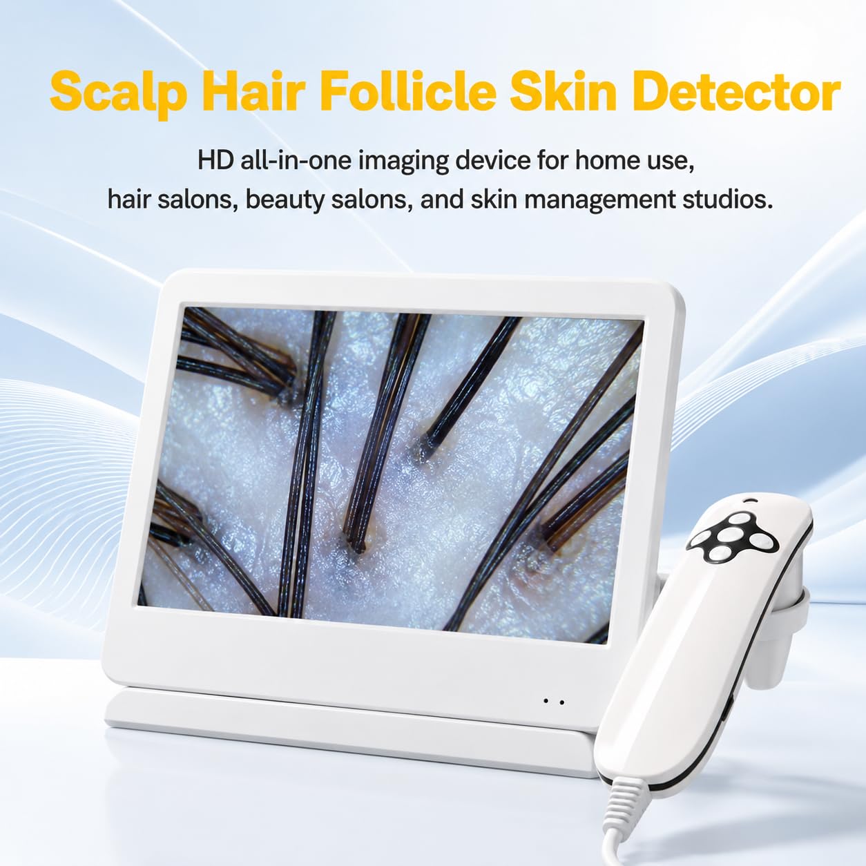 10,1-Zoll-Haut- Und Haaranalysegerät | 200-Fache Vergrößerung + 10 Megapixel + 4-Bildschirm-Vergleich; Professionelles Analysegerät