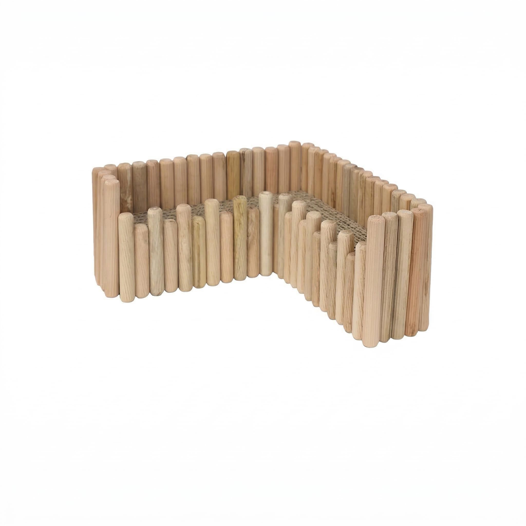 Photo 1 of Hamster Cage Sprays Flower Foraging Holder - Natural Wood Feeding Stand, Small Pet Habitat Accessories for Hamsters Mouse Guinea Pig Dwarf Gerbils Syrian Mice (Plain - L Shape)