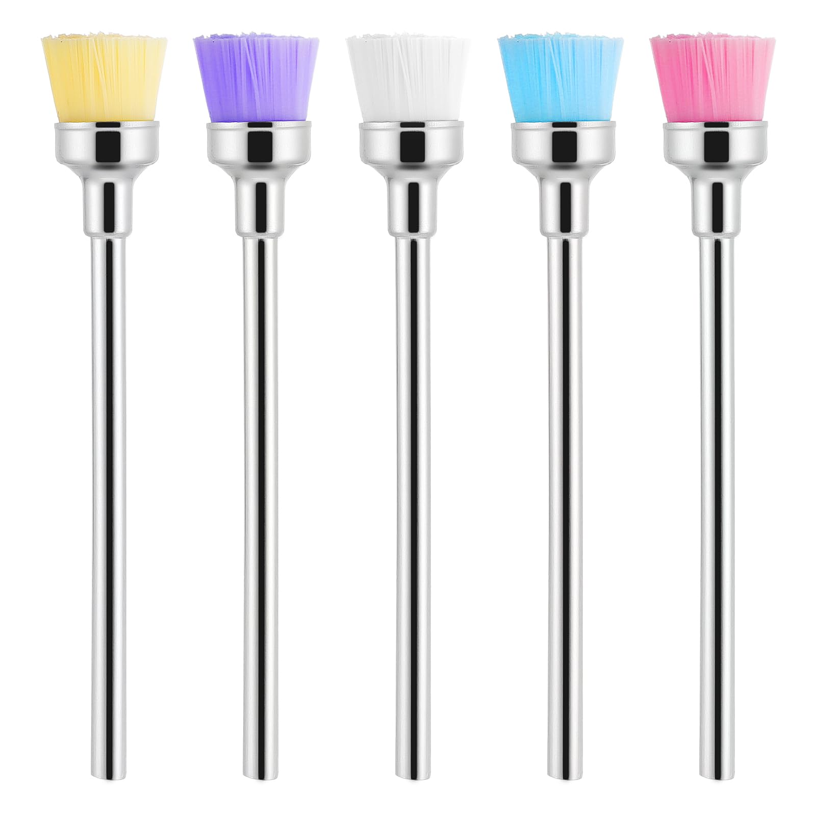 5 Pcs Nail Bit Brush Cuticle Clean up Drill Bit Brush Nail Drill Bits, Nails Dust Brushes 3/32” Remove Drilling Dusts Remover Nails Art Tool
