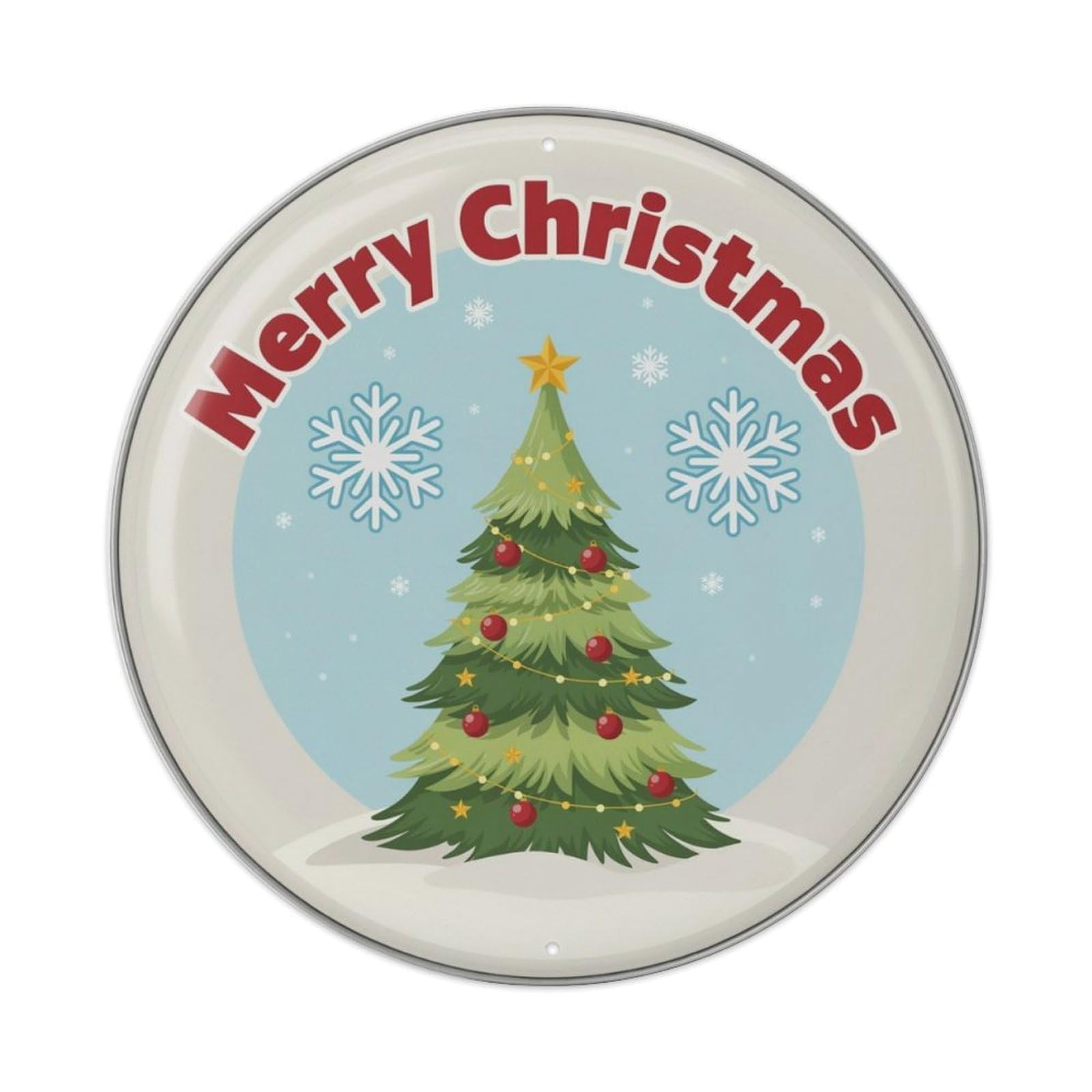 Merry Christmas Metal Tin Sign Plaque