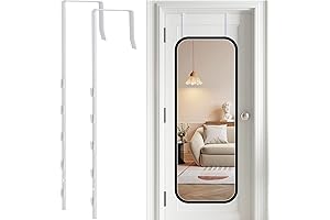 Adjustable Over-the-Door Mirror Hanger with Protective Lining (2-Pack)