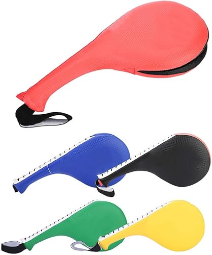 Taekwondo - Almohadilla de patada, esponja de alta densidad con doble abrazadera, almohadilla de golpeo, almohadilla de golpe duradera TKD, palas de