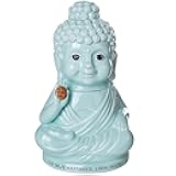 Pacific Giftware Meditation Buddha Happiness Inside Ceramic Cookie Jar Functional Kitchen Decor 8 Inch Tall