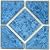 Fujiwa Porcelain Swimming Pool Waterline Tile - TITAN 661 CRYSTAL BLUE 6" X 6" 1.08 SQ FT Sheet, Pack of 2,