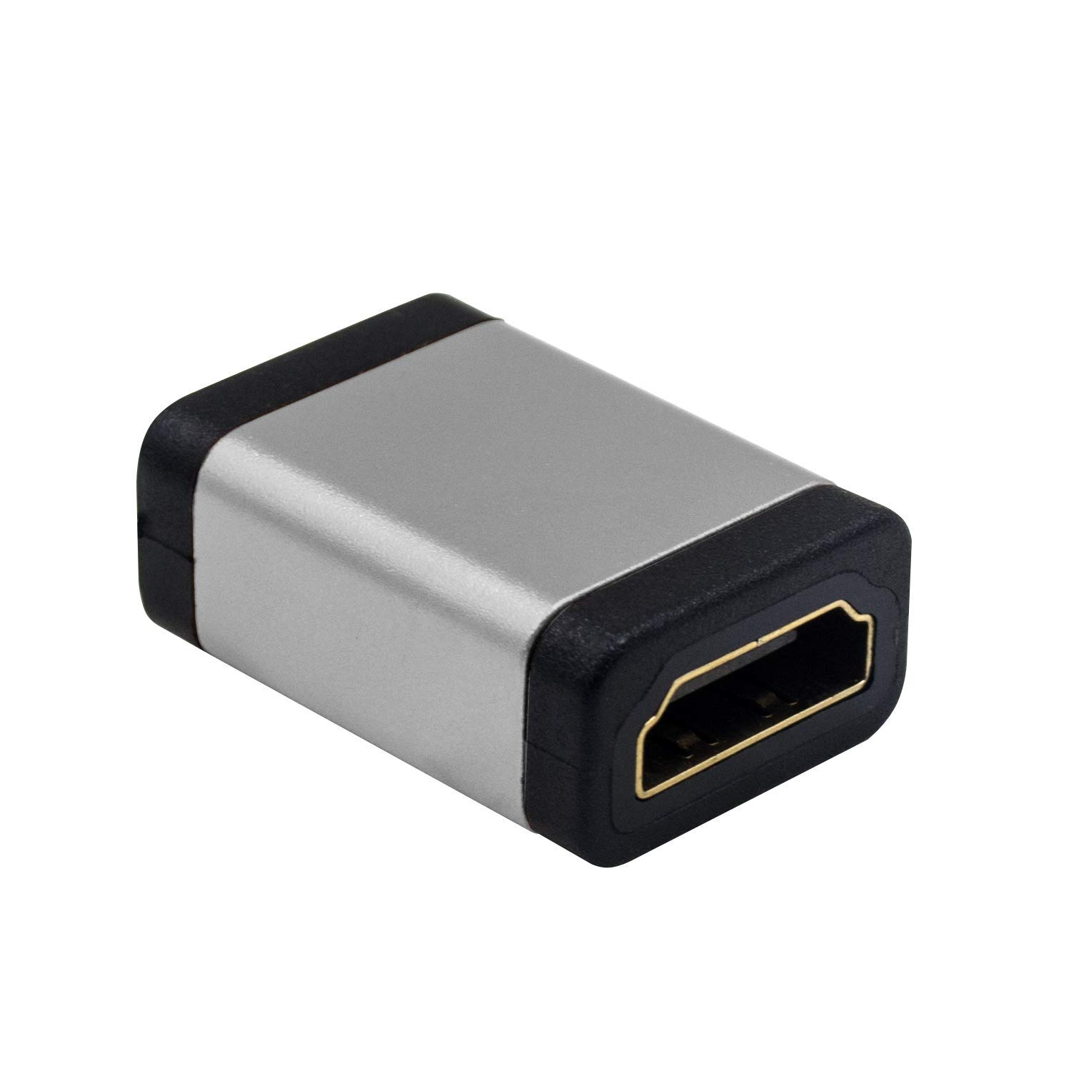 DuttekHDMI Coupler, HDMI Female to Female Adapter, Gold-Plated HDMI Connector Supports 4kx2k@60HZ Ethernet, 3D Video, UHD, HDR, HDCP and More (Silver)