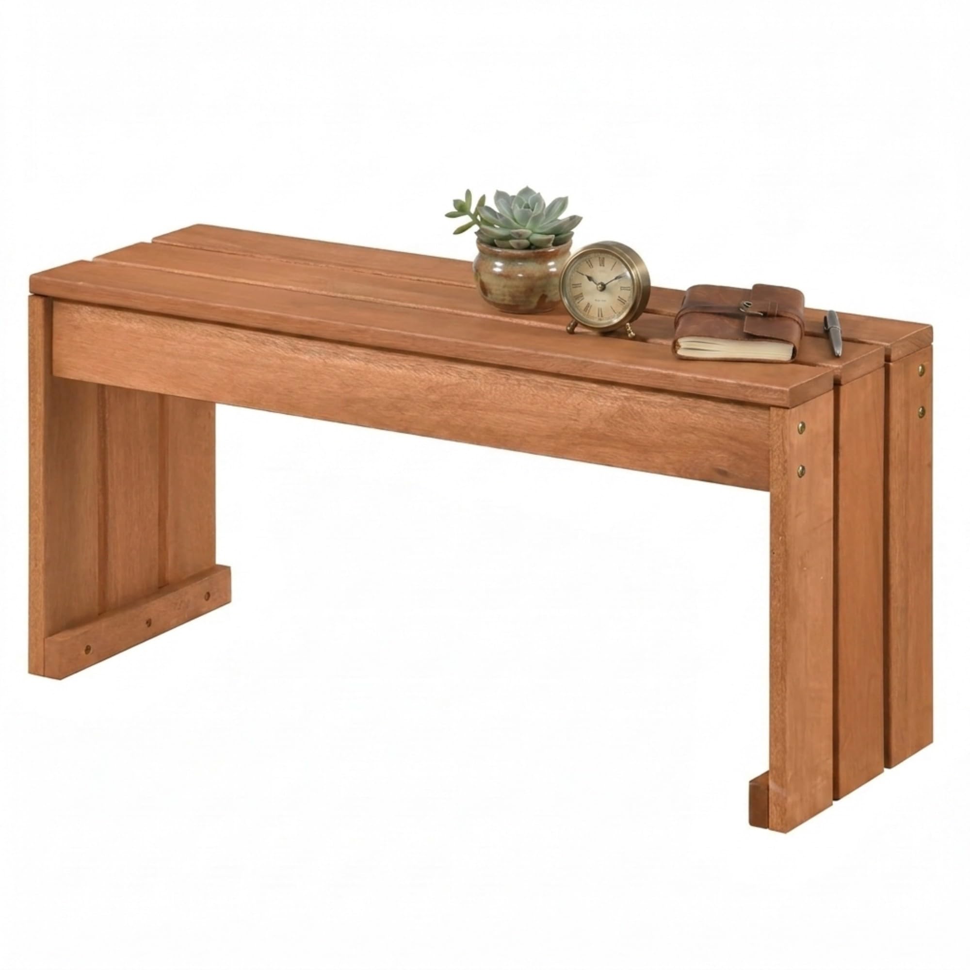 KOMFOTTEU Banc de Jardin, Bois, 2 Places, Charge 200 kg, 90 x 30 x 44 cm
