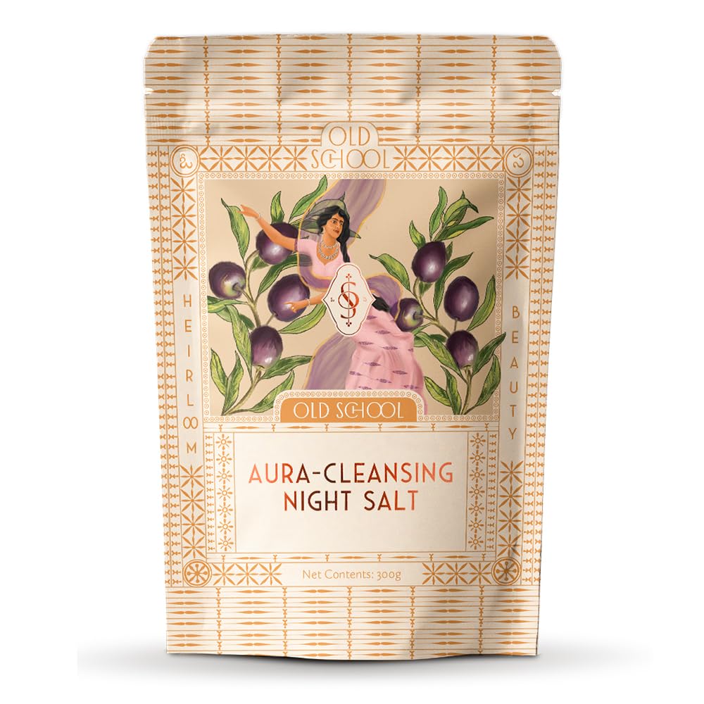 Old School Rituals Aura-Cleansing Night Bath Salt | Relaxes Body & Mind After a Tiring Day | Promotes Restful Sleep | Reduces Aches & Pains | 300 g | Cleanses Aura & Negative Energy | Himalayan Salt | Unique Essential Oils Blend | Fragrance that Induces Instant Relaxation